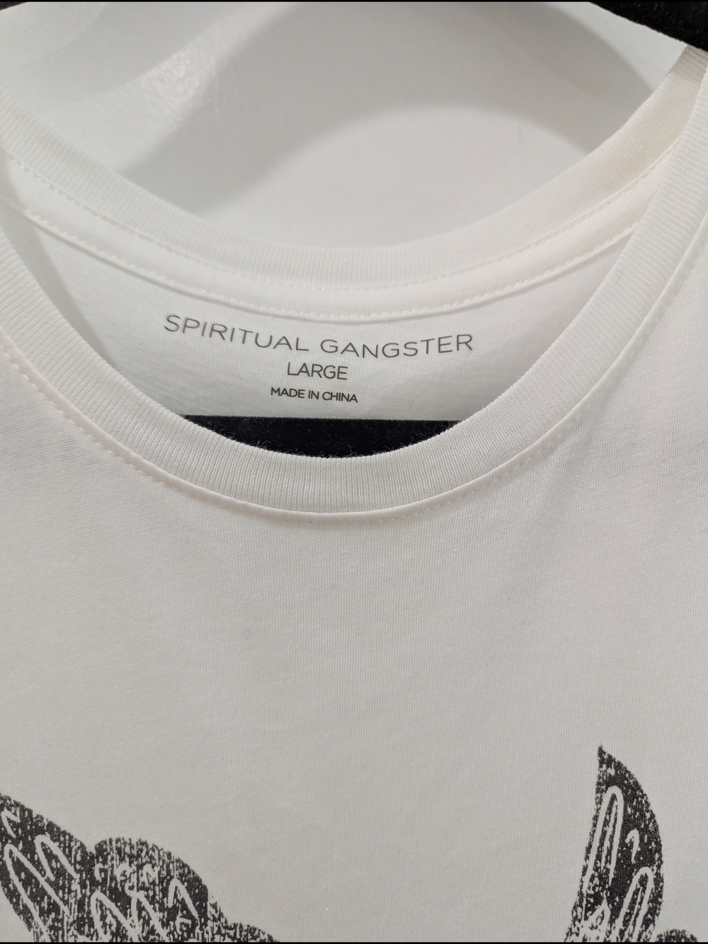 Spiritual Gangster White Muscle Tee with Peace Dove - Picture 2 of 3